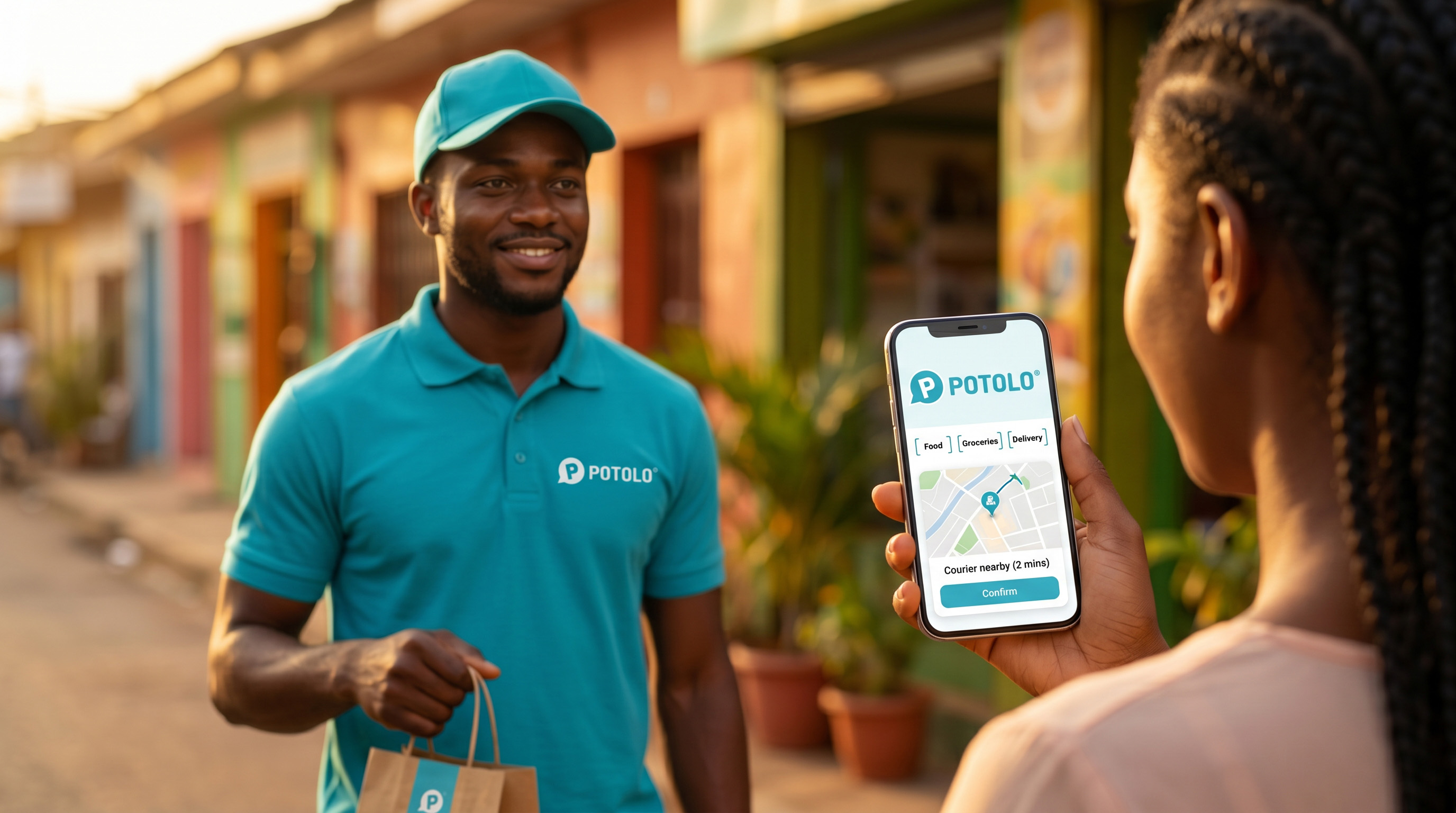 Potolo delivering a grocery order locally
