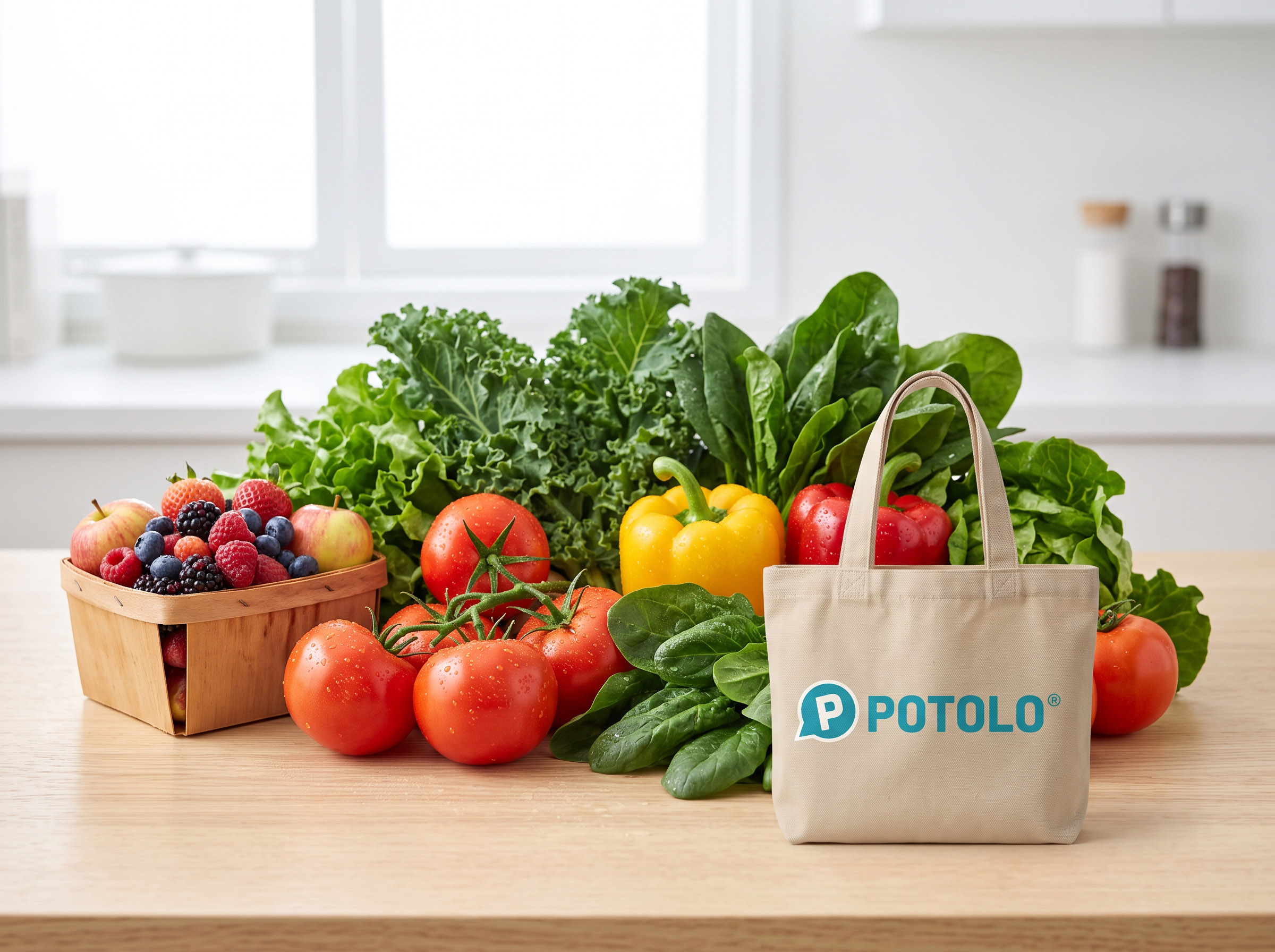 Fresh Produce delivered from local grocery stores on Potolo